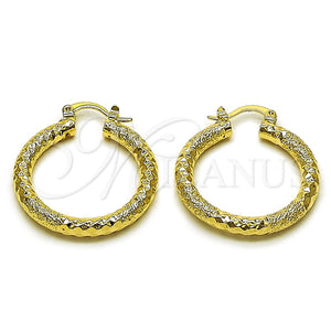 Argolla Mediana 02.170.0242.30 Oro Laminado, Diamantado, Tono Dorado