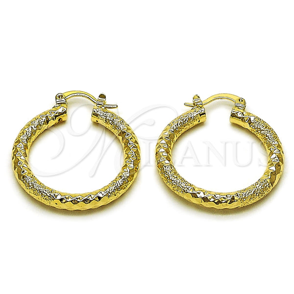 Argolla Mediana 02.170.0242.30 Oro Laminado, Diamantado, Tono Dorado