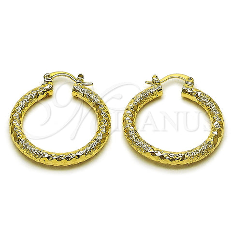 Argolla Mediana 02.170.0242.30 Oro Laminado, Diamantado, Tono Dorado