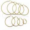 Argolla Pequeña 02.213.0258.25 Oro Laminado, Diseño de Hueco, Diamantado, Tono Dorado