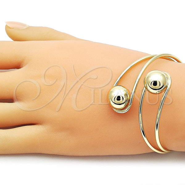 Aro Individual 07.213.0021 Oro Laminado, Diseño de Bola, Pulido, Tono Dorado (40 MM Thickness, One size fits all)
