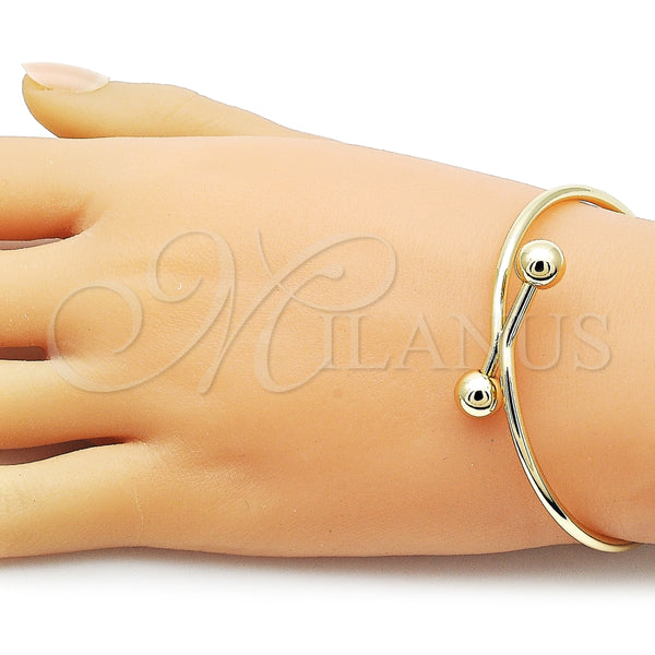 Aro Individual 07.213.0022 Oro Laminado, Diseño de Bola, Pulido, Tono Dorado (Thickness, One size fits all)