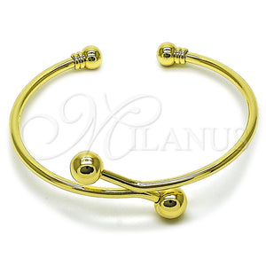 Aro Individual 07.213.0022 Oro Laminado, Diseño de Bola, Pulido, Tono Dorado (Thickness, One size fits all)