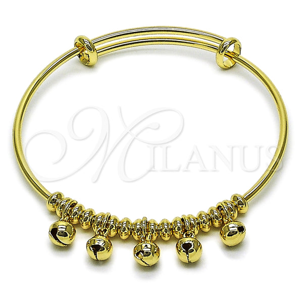 Aro Individual 07.213.0024.4.5 Oro Laminado, Pulido, Tono Dorado (02 MM Thickness, Size 5 (2.50 Diameter))