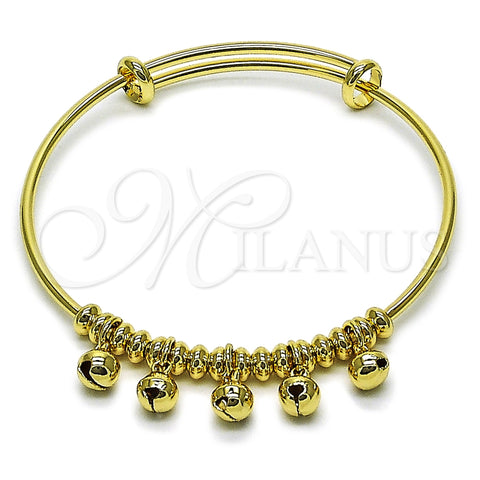 Aro Individual 07.213.0024.4.5 Oro Laminado, Pulido, Tono Dorado (02 MM Thickness, Size 5 (2.50 Diameter))