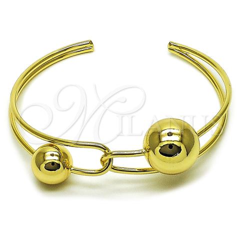 Aro Individual 07.213.0025 Oro Laminado, Diseño de Bola, Pulido, Tono Dorado (Thickness, One size fits all)