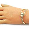 Aro Individual 07.213.0026 Oro Laminado, Diseño de Bola, Pulido, Tono Dorado (Grosor 18 MM, Talla Unica)
