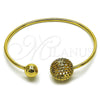 Aro Individual 07.282.0056 Oro Laminado, Diseño de Bola, Diamantado, Tono Dorado (Thickness, One size fits all)