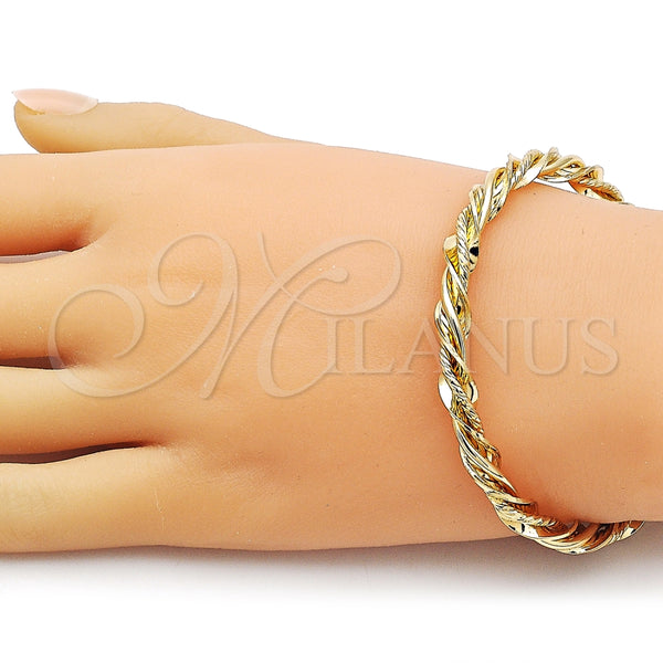 Aro Individual 07.282.0058 Oro Laminado, Diseño de Torcido, Pulido, Tono Dorado (06 MM Thickness, One size fits all)