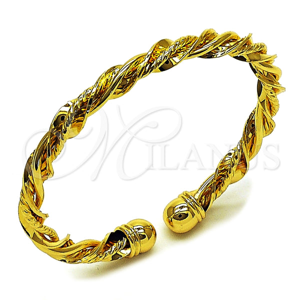 Aro Individual 07.282.0058 Oro Laminado, Diseño de Torcido, Pulido, Tono Dorado (06 MM Thickness, One size fits all)
