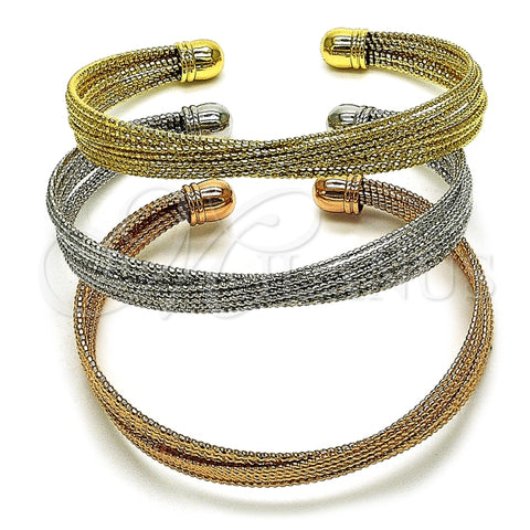 Aro Trio 07.282.0060 Oro Laminado, Diamantado, Tricolor