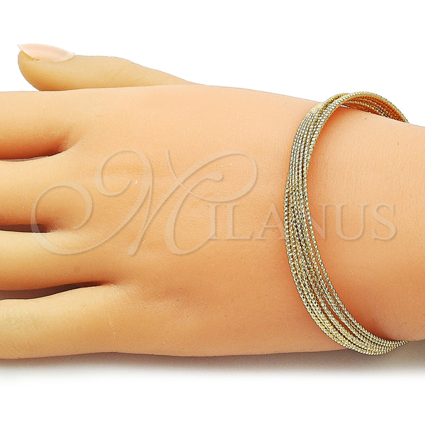 Aro Individual 07.282.0061 Oro Laminado, Diseño de Torcido, Diamantado, Tono Dorado (Thickness, One size fits all)