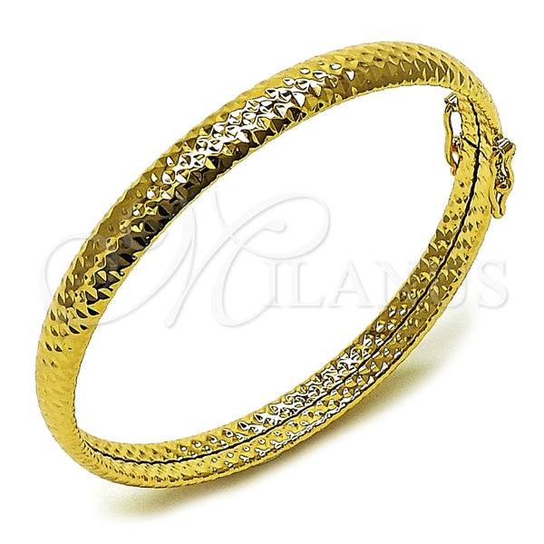 Aro Individual 07.282.0063.04 Oro Laminado, Diseño de Hueco, Diamantado, Tono Dorado (Thickness, Size 4 (2.25 Diameter))