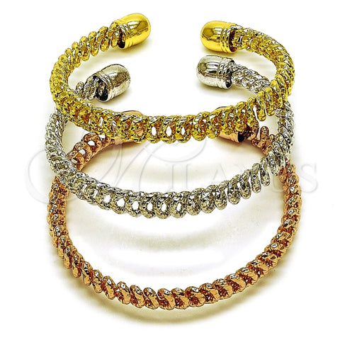 Aro Trio 07.282.0068 Oro Laminado, Diamantado, Tricolor