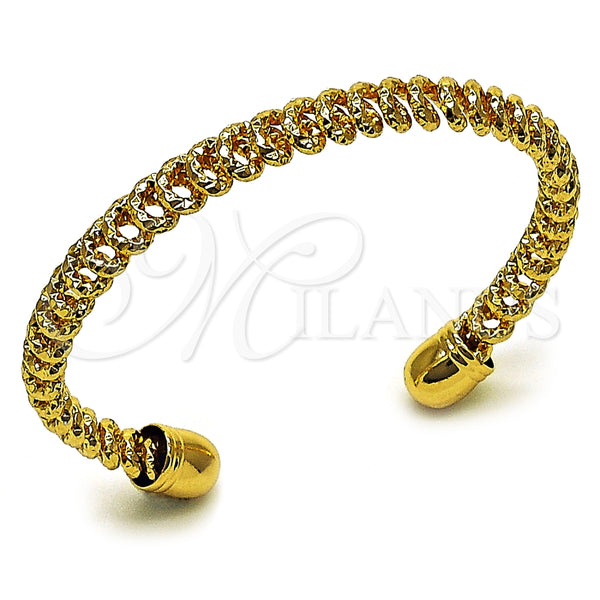 Aro Individual 07.282.0069 Oro Laminado, Diseño de Torcido, Diamantado, Tono Dorado (Thickness, One size fits all)