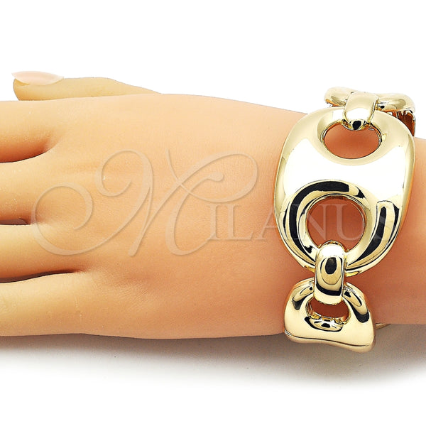 Aro Individual 07.307.0068.05 Oro Laminado, Diseño de Puff Mariner, Pulido, Tono Dorado (Grosor 35 MM, Talla 5 (2,50 de Diámetro))