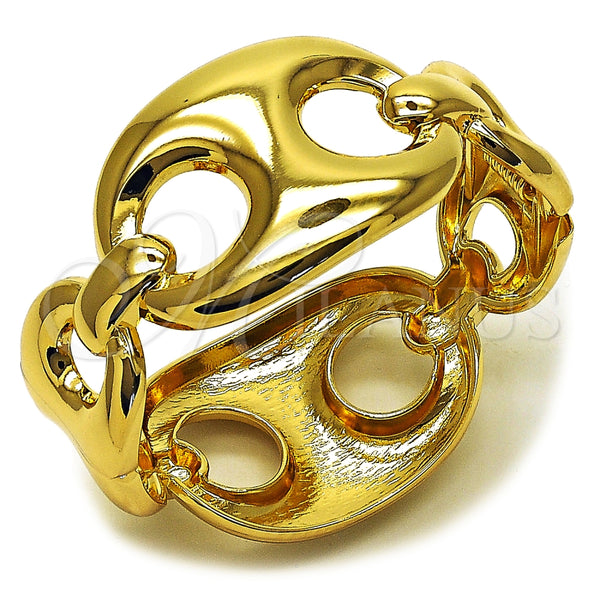 Aro Individual 07.307.0068.05 Oro Laminado, Diseño de Puff Mariner, Pulido, Tono Dorado (Grosor 35 MM, Talla 5 (2,50 de Diámetro))