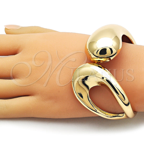 Aro Individual 07.307.0069.05 Oro Laminado, Diseño de Gota, Pulido, Tono Dorado (45 MM Thickness, Size 5 (2.50 Diameter))