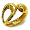 Aro Individual 07.307.0069.05 Oro Laminado, Diseño de Gota, Pulido, Tono Dorado (45 MM Thickness, Size 5 (2.50 Diameter))