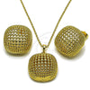 Juego de Arete y Dije de Adulto 10.379.0106 Oro Laminado, Pulido, Tono Dorado