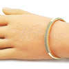 Aro Individual 07.237.0002.04 Oro Laminado, con Blanca Micro Pave, Pulido, Tono Dorado (Thickness, Size 4 (2.25 Diameter))
