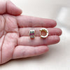 Argolla Huggie 02.237.0043.15 Oro Laminado, con Multicolor Zirconia Cubica, Pulido, Tono Dorado