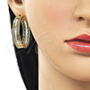 Argolla Huggie 02.237.0044.35 Oro Laminado, Diseño de Llave Griega, Pulido, Tono Dorado