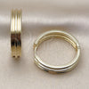 Argolla Huggie 02.237.0045.35 Oro Laminado, Pulido, Tono Dorado