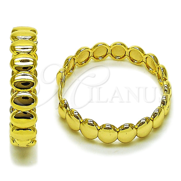 Argolla Huggie 02.237.0046.35 Oro Laminado, Pulido, Tono Dorado