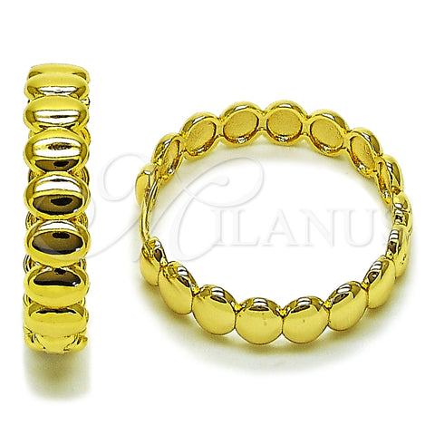 Argolla Huggie 02.237.0046.35 Oro Laminado, Pulido, Tono Dorado
