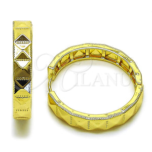 Argolla Huggie 02.237.0048.35 Oro Laminado, Diamantado, Tono Dorado