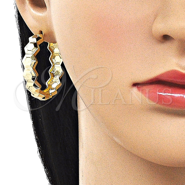 Argolla Huggie 02.237.0049.35 Oro Laminado, Pulido, Tono Dorado