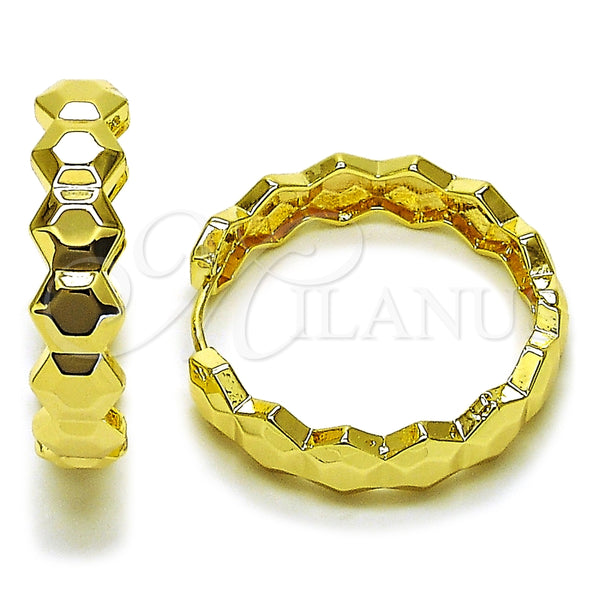 Argolla Huggie 02.237.0049.35 Oro Laminado, Pulido, Tono Dorado