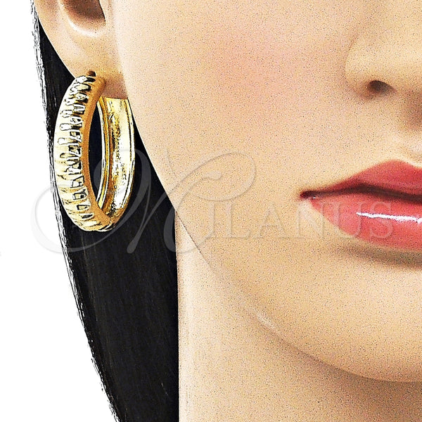 Argolla Huggie 02.237.0050.35 Oro Laminado, Pulido, Tono Dorado