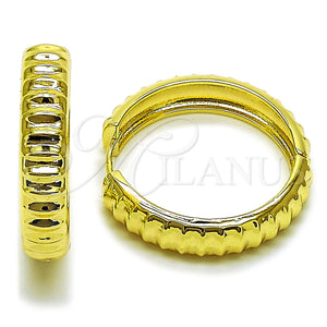 Argolla Huggie 02.237.0050.35 Oro Laminado, Pulido, Tono Dorado
