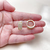 Argolla Huggie 02.266.0065.18 Oro Laminado, con Blanca Zirconia Cubica, Pulido, Tono Dorado