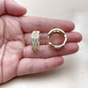 Argolla Huggie 02.266.0068.20 Oro Laminado, con Blanca Zirconia Cubica, Pulido, Tono Dorado