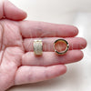 Argolla Huggie 02.266.0075.15 Oro Laminado, con Blanca Zirconia Cubica, Pulido, Tono Dorado