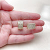 Argolla Huggie 02.266.0076.14 Oro Laminado, Diseño de Trébol de Cuatro Hojas, con Blanca Zirconia Cubica, Pulido, Tono Dorado