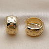 Argolla Huggie 02.283.0358.20 Oro Laminado, Diseño de Estrella, con Blanca Zirconia Cubica, Pulido, Tono Dorado