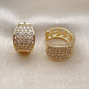 Argolla Huggie 02.283.0360.16 Oro Laminado, con Blanca Zirconia Cubica, Pulido, Tono Dorado