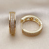 Argolla Huggie 02.283.0369.25 Oro Laminado, con Blanca Zirconia Cubica, Pulido, Tono Dorado