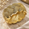 Aro Individual 07.215.0021.05 Oro Laminado, Diseño de Torcido, Diamantado, Tono Dorado (Grosor 30 MM, Talla 5 (2,50 de Diámetro))