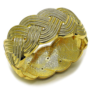Aro Individual 07.215.0021.05 Oro Laminado, Diseño de Torcido, Diamantado, Tono Dorado (30 MM Thickness, Size 5 (2.50 Diameter))