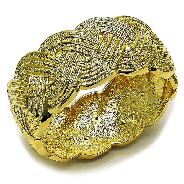 Aro Individual 07.215.0021.05 Oro Laminado, Diseño de Torcido, Diamantado, Tono Dorado (30 MM Thickness, Size 5 (2.50 Diameter))