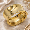 Aro Individual 07.215.0022.04 Oro Laminado, Pulido, Tono Dorado (Grosor 35 MM, Talla 4 (2,25 de Diámetro))
