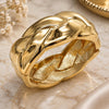 Aro Individual 07.215.0033.05 Oro Laminado, Diseño de Torcido, Pulido, Tono Dorado (Grosor 25 MM, Talla 5 (2,50 de Diámetro))