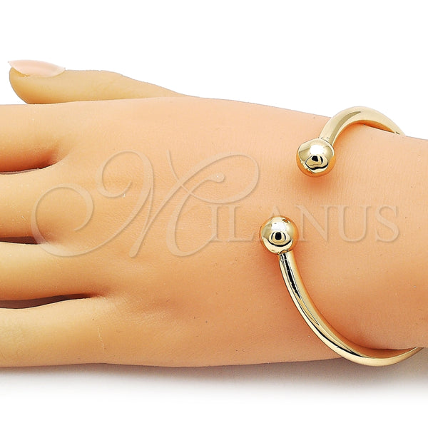 Aro Individual 07.215.0034 Oro Laminado, Diseño de Bola, Pulido, Tono Dorado (Thickness, One size fits all)