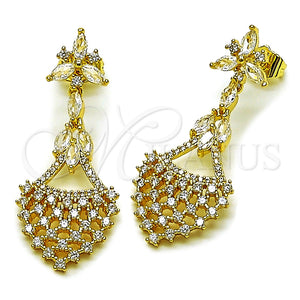 Arete Largo 02.282.0106 Oro Laminado, Pulido, Tono Dorado