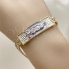 Pulsera Elegante 03.196.0041.08 Oro Laminado, Pulido, Tres Tonos (Thickness, 8 Inches Length)